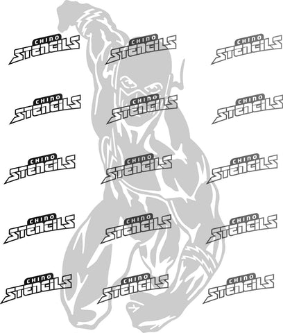 Flash # 1155 (A) art stencil