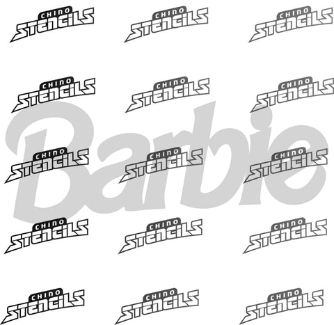 Barbie Word # 1866 A art stencil / template