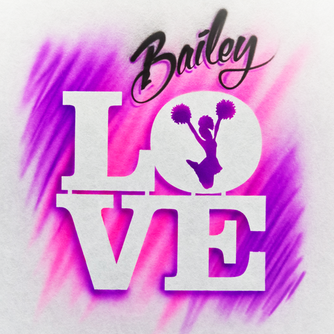 Cheer Love (A) # 3386 art stencil / template
