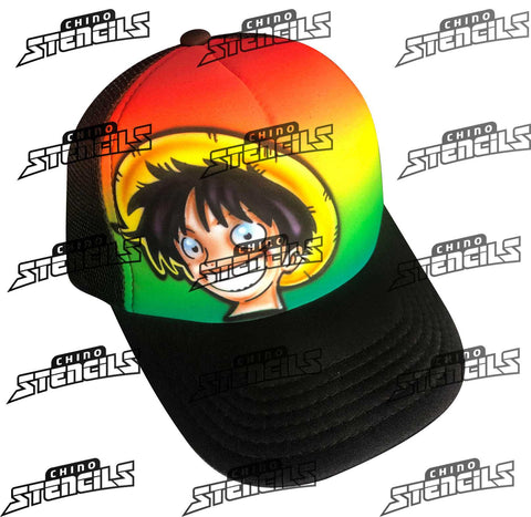 Luffy  ( one piece ) # 2406 Fan Art Stencil