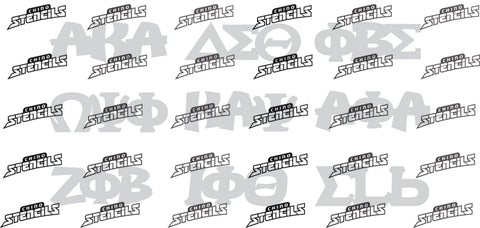 College Fraternity Pack 1 # 2415 Art stencils