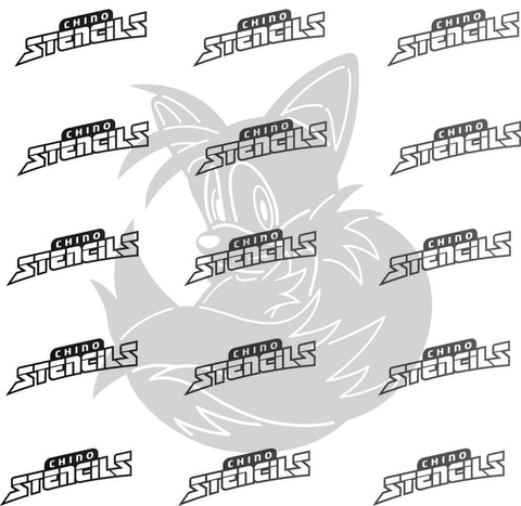 Tails 2 ( Sonic ) # 2497  art stencil / template