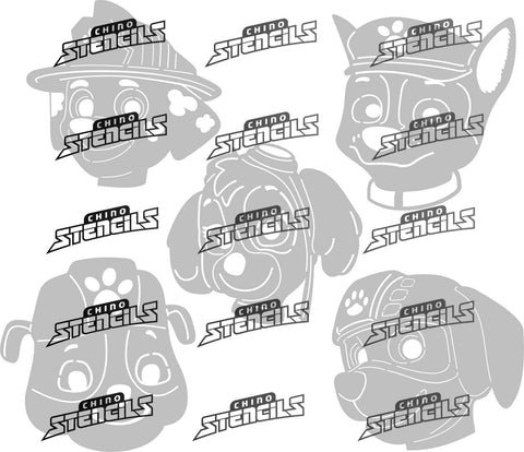 Paw Patrol Pack # 1336 art stencils