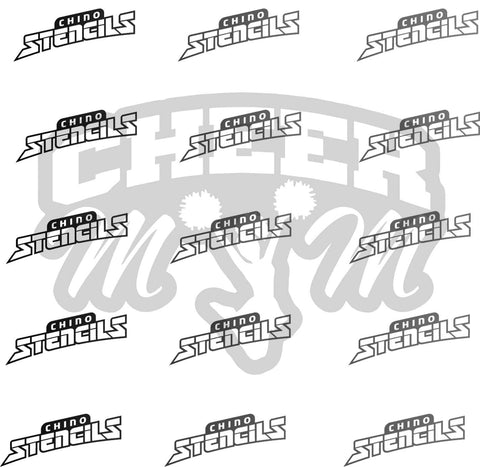 Cheer MOM with cheerleader #1662 art stencil / template