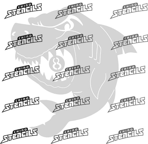 Pool shark 8 Ball #1669 art stencil / template