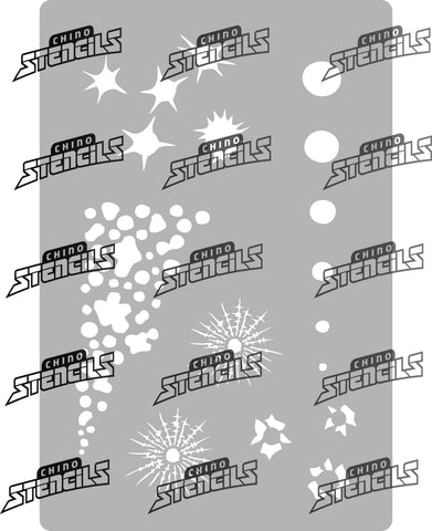 Background Textture - # 1892 Bullet / Pellet holes stencil, Art template, Texture