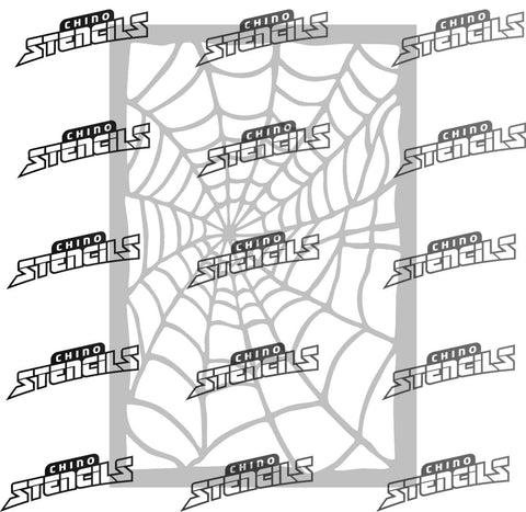 Background - # 1903 Spider Web Shield stencil, Art template, Texture