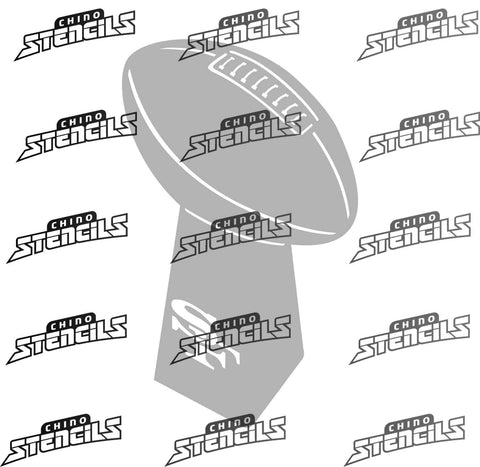 Football Niners trophy # 1930 stencil art stencil