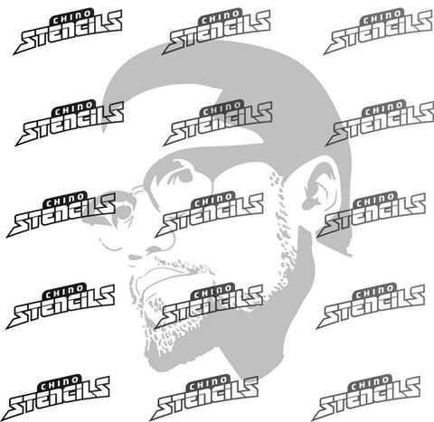 Malcolm X  # 1992 art stencil