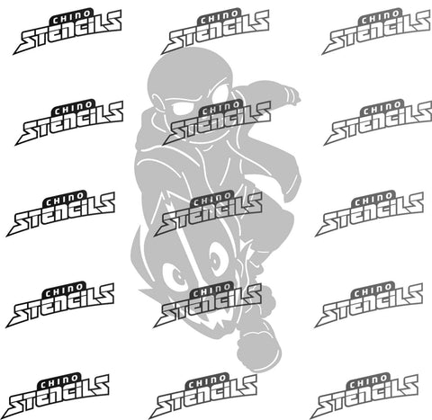 Sans w/ Dragon Hand  # 2016 art stencil