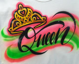 Queen Crown # 768 art stencil / template airbrush t-shirt hat clip art