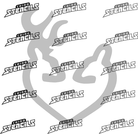 Couples Browning heart # 2042 art stencil