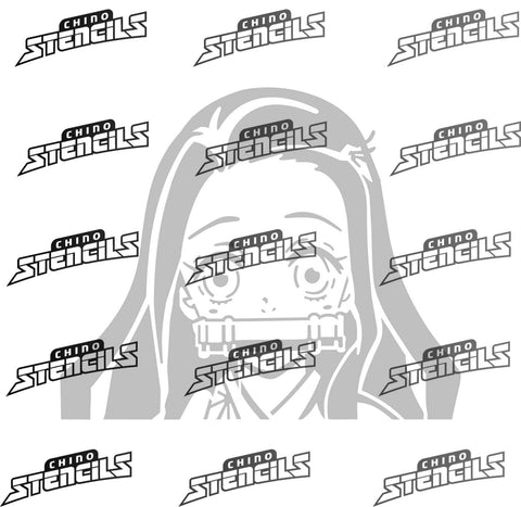 Anime Demon Slayer # 2049 B art stencil