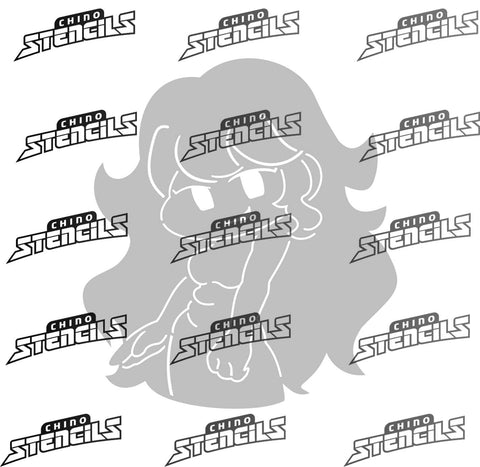 Friday Night Funkin (Girlfriend) Fan art stencil  # 2123