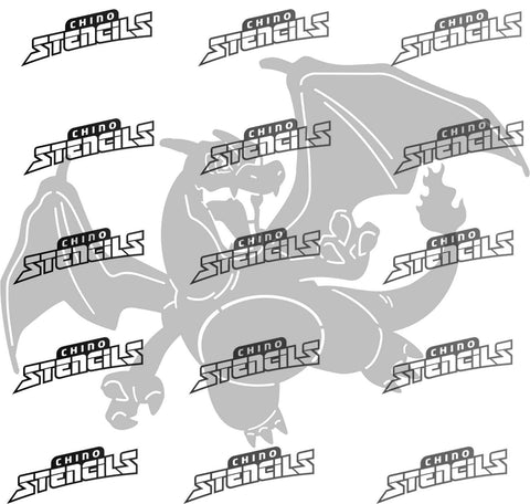 Anime Charzard Fan art stencil # 2128