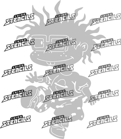 Rugrats Chucky Fan art stencil # 2140