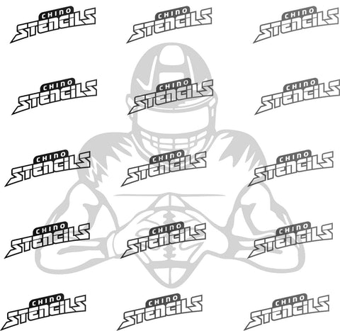 Football Player # 2176 art stencil