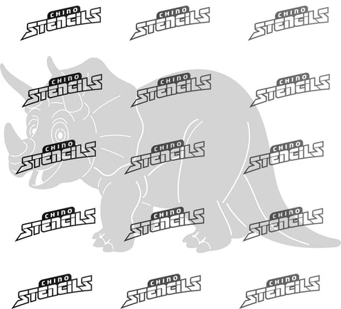 Dinosaur Triceratops  # 2180 art stencil