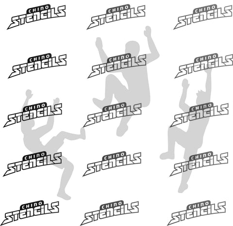 Sports Rock Wall Climbers # 2192  art stencil