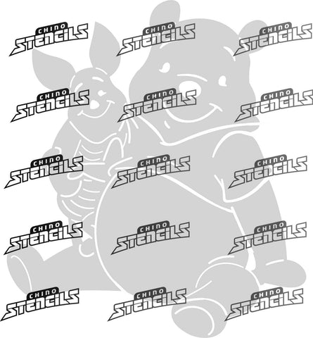 Pooh / Piglet # 2217 art stencil