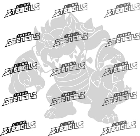 King Koopa ( Mario ) # 2219 art stencil