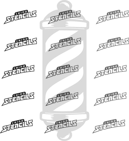 Barber Pole # 2224 Fan art stencil design