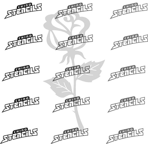 Rose (B) # 2258 art stencil / template