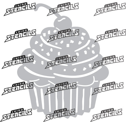 Cupcake # 2331 art stencil / template