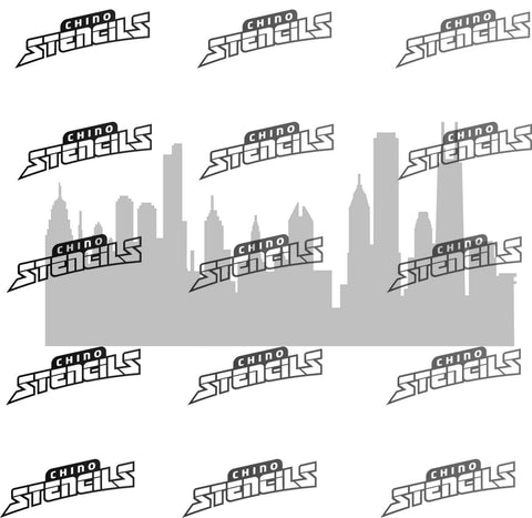 Chicago City Skyline B # 2354 art stencil / template (Copy)