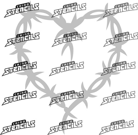Heart Tattoo stencil # 2400 - Karol G style stencil