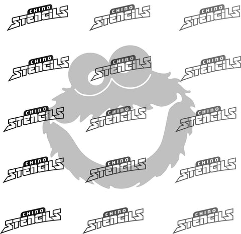 Cookie Monster ( Sesame ST. ) art stencil # 344