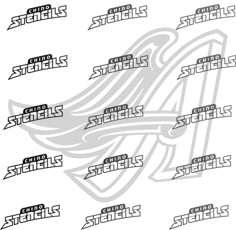 Baseball Angels (2) # 1595 art stencil