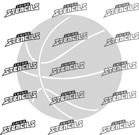 Basketball # 160 art stencil Template
