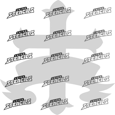 Cross w/ Ribbon # 1002 art stencil / template