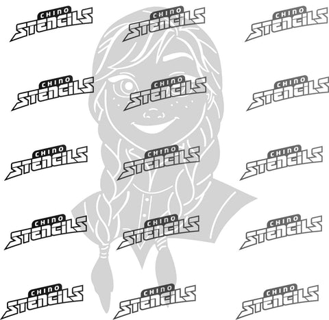 Frozen Anna # 785 art stencil / template