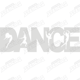 Dance Word # 1943 Art stencil
