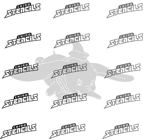 Dumbo 2 # 1775 (B) art stencil / template