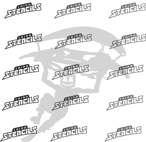 Gamer Fort Nite Marshmellow 3 Glider #1788 art stencil