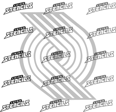 Basketball Blazers # 1 art stencil