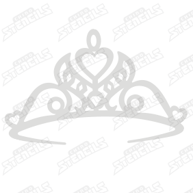 Queen Crown # 768 art stencil / template airbrush t-shirt hat clip art