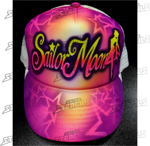 Sailor Moon #1458 Hat airbrush art stencil